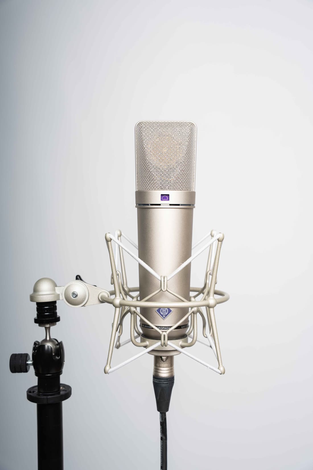 Studiomikrofon im Tonstudio für Stimmtraining in Hamburg